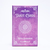 Jeu de cartes de tarot de style européen personnalisé Purple Edge avec livret de 90 pages, papier écologique recyclable, impression CMJN/PMS