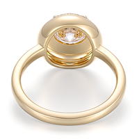 Bague en or jaune massif véritable, ensemble de bagues de mariage pour couple, bagues unisexes avec diamants de laboratoire, bijoux pour femmes, personnalisation de bijoux haut de gamme