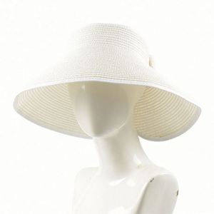 Foldable Straw <b>Hat</b> <b>Summer</b> Hollow Top Sun <b>Hat</b> Solid Color Large Brim <b>Hat</b> - Product Image 3