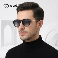 Kacamata Hitam Unisex Bingkai Kotak Kecil Retro Biru dengan Lensa Polarisasi UV400 untuk Fashion Streetwear Outdoor