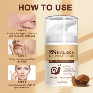Crème Visage Réparatrice à la Mucine d'Escargot Coréenne <span class=keywords><strong>95</strong></span>% Hydratante et Apaisante en Gros - Product Image 5