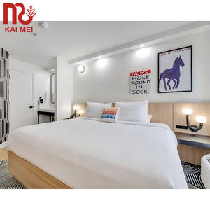 Meubles européens modernes en bois de mélamine de conception de luxe d'hôtel de confort meubles de chambre à coucher jumeaux d'hôtel - Product Image 5