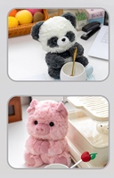 Panda en peluche pour bureau, compagnon de bureau doux et moelleux, idéal pour la décoration de la maison ou du bureau, cadeau