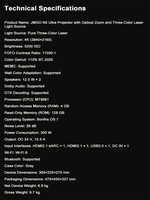 Nuevo Proyector Mini 4K N5/N5PRO/N5 Pro Max/N5 Ultra/N5 Ultra Max 2026, Láser Tricolor 4K para Exteriores - WiFi 6, Zoom Óptico 1.9x