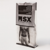 Sacs d'emballage en plastique transparent mat à 8 soudures latérales, résistants aux chocs, couleur personnalisable, pour sous-vêtements masculins, argentés, vierges