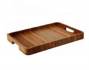 Plateau de service en bois d'acacia avec finition naturelle de qualité supérieure Plateaux pour hôtels et restaurants d'Inde by Quality Handicrafts - Product Image 5