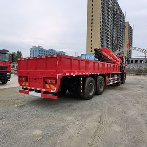 Camion à plateau large Shacman Delong avec grue à bras pliable de 16 tonnes pour le levage et le transport - Product Image 4