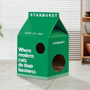 Caja de Casa de gato plegable de cartón corrugado de envío rápido 3 días - Product Image 2