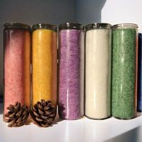 Vente en gros de pots en verre religieux fleur de glace bougies de cire église prière noël pâques mémorial/cimetière tombe 7 jours d'approvisionnement pas cher