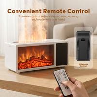 Humidificateur électrique avec effet de flamme réaliste, diffuseur d'arômes, vaporisateur d'huiles essentielles ultrasonique USB pour la maison et le bureau