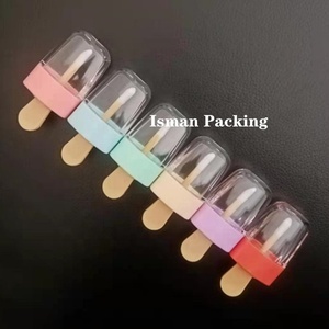 Chaud Vide rose Violet Jaune Orange Crème Glacée Forme Lipgloss Conteneur Bleu Vert Popsicle Brillant À Lèvres Baguette Tubes avec Brosse 8ml - Product Image 2