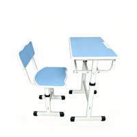 Ensemble de bureau et chaise d'école moderne en métal et bois pour étudiants universitaires, salle de classe