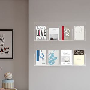 צפה ברושור אקרילי שקוף <span class=keywords><strong>2</strong></span> קיר חזק רכוב חוברת אקריליק תצוגה עבור משרד הבית - Product Image 2