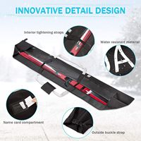 Purable Épaissi Durable et Épaissi Patinage Ski Snowboard Ski Sac De Rangement Traîneau Sac De Voyage De Ski avec Double Fermeture Éclair