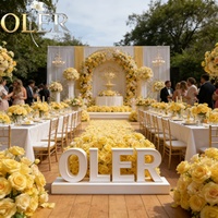 Boule de fleurs d'hiver OLERAY, fleurs artificielles au toucher réel, décoration d'événements, vente en gros aux États-Unis
