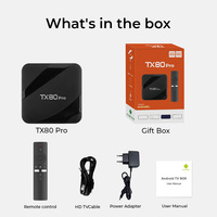 Nouvelle Box TV TX80 PRO ATV Android 15 Allwinner H313, Mise à Niveau 16G 256G 8K WiFi6 avec Télécommande Vocale, Décodeur Tx60