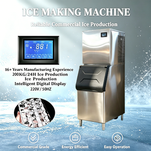 200KG/24H Energy Saving Commercial Cube Ice Maker, <b>Split</b> Stainless Steel <b>Machine</b> With Air & Water Cooling Ice Cube Making Machin - Product Image 5