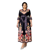 Abaya longue à manches longues, plissée en V, style Dubaï, respirante, confortable pour femme musulmane, idéale au quotidien, collection Loriya personnalisée, pour l'été et l'automne