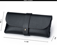 Sac souple en cuir Pu étui à lunettes lunettes de soleil simples boîtes d'emballage lunettes de couleur étui de rangement