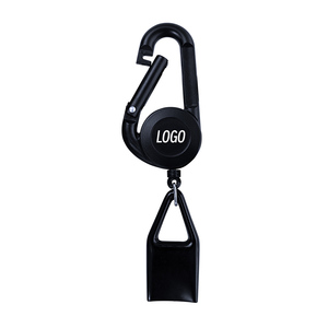 Automatic Retractable Plastic <b>Lighter</b> Holder With Carabiner Buckle Rectangular Simple Design For Storage - Product Image 1