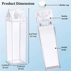 New Style 1000 Ml <b>Milk</b> Carton Clear Customized Logo Acceptable Plastic Water <b>Bottle</b> - Product Image 3