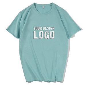 T-shirt pour homme décontracté à la mode, fin, uni, ample, respirant, en coton, à manches courtes, délavé, surdimensionné - Product Image 3