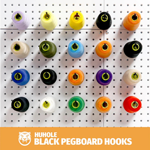 HD black peg 10" 25PC Vietnam Origin twenty-five <b>Hooks</b> & Rails <b>Pegboard</b> Mounted Iron Industrial Style Different Sizes And Shapes - Product Image 6