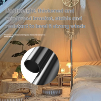 Tente cloche Sahara extra large de 4 m, en toile de coton imperméable, style yourte avec auvent et foyer