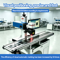 Machine de marquage laser UV à positionnement visuel CCD 3W 5W 10W 355nm, marqueur laser froid pour plastique, verre, PCB, gravure haute précision