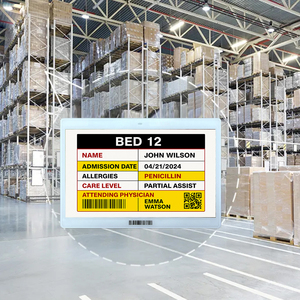 Shenzhen Nova Fábrica Atacado Digital Price Tag Esl Sistema E-Ink Tag Eletrônico Prateleira Etiquetas para Armazém Europeu Prateleira Rack - Product Image 1