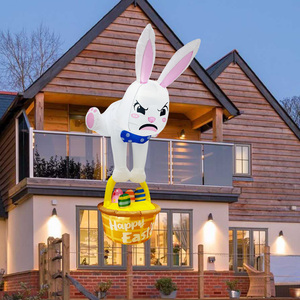 Nuestro cálido conejito <span class=keywords><strong>de</strong></span> Pascua <span class=keywords><strong>de</strong></span> 8 pies tirando <span class=keywords><strong>de</strong></span> <span class=keywords><strong>cesta</strong></span> <span class=keywords><strong>de</strong></span> huevos divertida decoración <span class=keywords><strong>de</strong></span> Pascua para decoraciones navideñas - Product Image 6