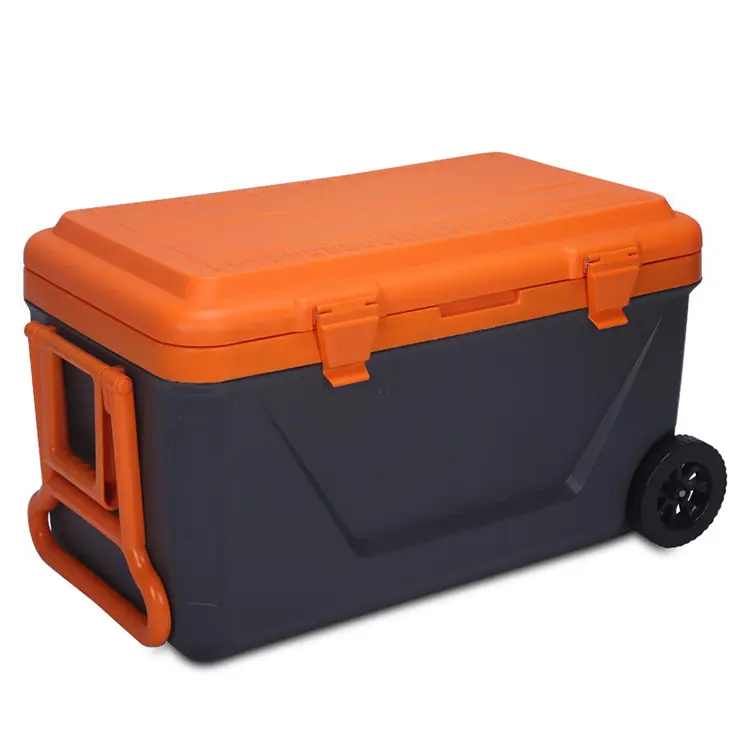 10L/30L/45L/60L/80L mesa ao ar livre caixa refrigeradora com roda lidar com plástico impermeável camping caixa refrigerador duro