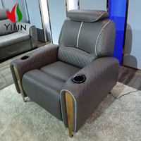 Chaise inclinable de cinéma 3D moderne et puissante avec fonctions de refroidissement par massage Ensemble de canapés de théâtre électrique Canapé extensible pour home cinéma