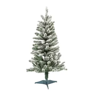Tabletop 16Inch Flocked Pvc Decor Tree Artificial Cheap Popular With Plastic Base Christmas Trees