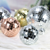 Boule disco réfléchissante en mousse et verre, faite à la main, haute qualité, 10cm, 20cm, 30cm, rouge, noir, argent, or rose, fournitures de fête