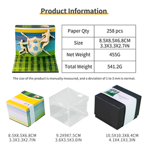 Bloc <span class=keywords><strong>de</strong></span> Notas 3D con Temática <span class=keywords><strong>de</strong></span> la Copa <span class=keywords><strong>Mundial</strong></span> <span class=keywords><strong>de</strong></span> Fútbol, Escultura <span class=keywords><strong>de</strong></span> Papel Creativa <span class=keywords><strong>de</strong></span> Fútbol, <span class=keywords><strong>Calendario</strong></span>, Decoración <span class=keywords><strong>de</strong></span> Escritorio DIY, Recuerdo con Portaplumas y Caja <span class=keywords><strong>de</strong></span> Regalo - Product Image 6