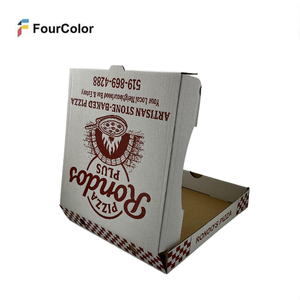 Scatola per Pizza Personalizzata di Diverse Forme, Stampata, Laminata Opaca, Ecologica, Riciclabile, in Cartone Ondulato per <span class=keywords><strong>Asporto</strong></span> - Product Image 5