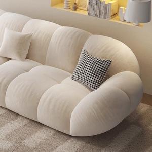 Modern basit düz sıra oturma odası Set bulut krem Petal kesit kanepe küçük daireler için fransız kanepe - Product Image 3