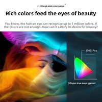 Projecteur J10S Pro Android DLP 1080P compatible 4K, 5000 ANSI Lumens, pour cinéma maison, grand écran, chambre et salon