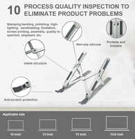 Great Roc – support réglable pour ordinateur portable macbook 14 pouces 15.6 pouces, pliable en métal, support en aluminium pour ordinateur portable