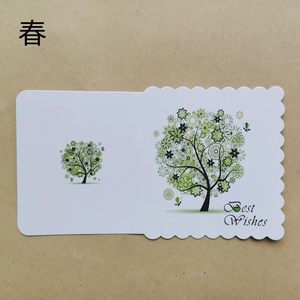 การ์ดอวยพร<span class=keywords><strong>พับ</strong></span>ขนาดเล็ก 100 ชิ้น สำหรับธุรกิจ ร้านดอกไม้ โรงแรม ข้อความขอบคุณลูกค้าในช่วงสี่ฤดู - Product Image 4