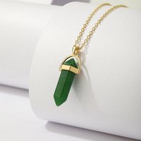 SSeeSY pierres précieuses chaîne plaquée or cristal naturel mode bijoux en pierre gemme colliers pour femmes hommes