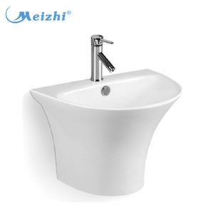 Bagno in ceramica appeso a parete lavandino quadrato piedistallo - Product Image 6