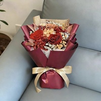 Bouquet de roses éternelles personnalisable pour la Saint-Valentin, Noël, la fête des mères, la remise des diplômes, cadeau DIY, fleur de mariée, nouvelle arrivée