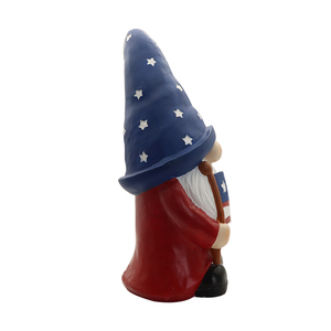 Statuette gnomo giardino gnomo americano | Scultura decorativa dipinta a mano | Ornamento di natale e regalo da <span class=keywords><strong>favola</strong></span> da collezione - Product Image 3