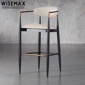 WISEMAX MÖBEL Holz Barhocker Hoch <span class=keywords><strong>hocker</strong></span> Bar stühle Für Küche Club Couches Bar Möbel Set Gebogene Rückenlehne Hochstuhl - Product Image 1