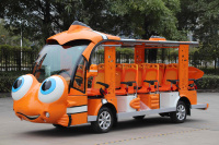 Mini train touristique de luxe électrique personnalisé avec 14 sièges passagers Bus voiture, navette