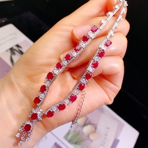 थोक प्रीमियम गहनों ने फैशनेबल रूबी हार और पेलेंट वर्ग डिजाइन - Product Image 2