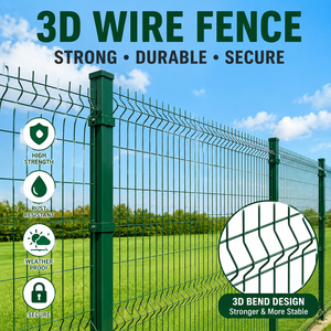 Paneles <span class=keywords><strong>de</strong></span> Cerca Metálica Curvada en 3D, Galvanizada y Soldada, Cerca Metálica Exterior para Seguridad en Jardines - Product Image 2