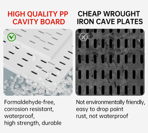 Quảng trường tối giản công cụ treo Pegboard tường Organizer Trắng nhựa <span class=keywords><strong>Tabletop</strong></span> PEG board công cụ lưu trữ syatem cho văn phòng - Product Image 4